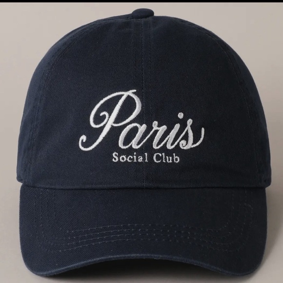 1. BACK IN STOCK-Paris Social Club Baseball Hat Navy Blue - Picture 2 of 5